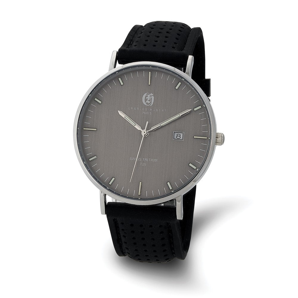 Charles Hubert Stainless Steel w/2 Bands Grey Dial Watch