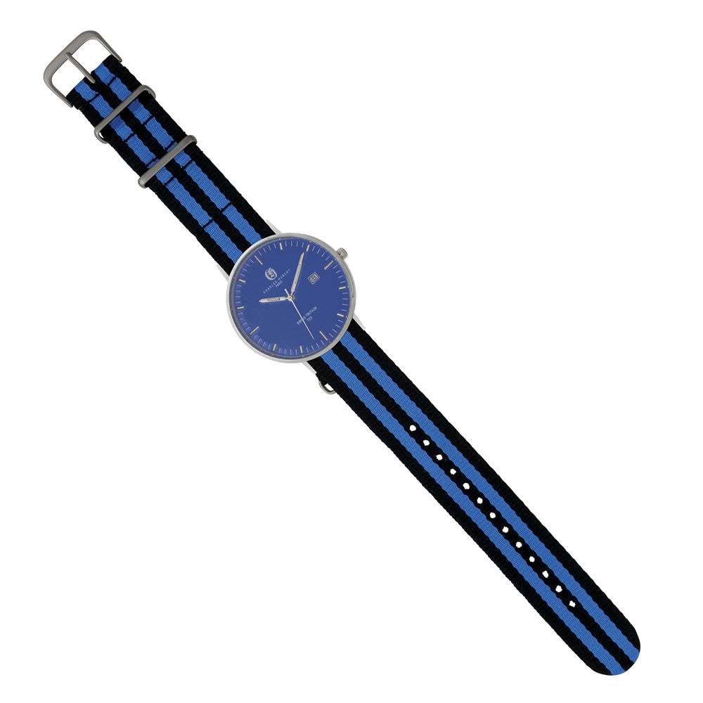 Charles Hubert Stainless Steel w/2 Bands Blue Dial Watch