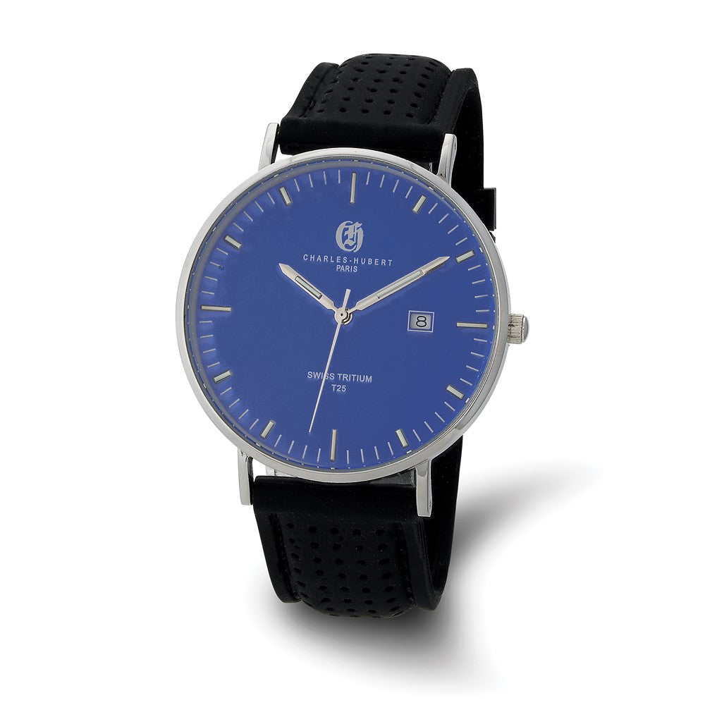 Charles Hubert Stainless Steel w/2 Bands Blue Dial Watch