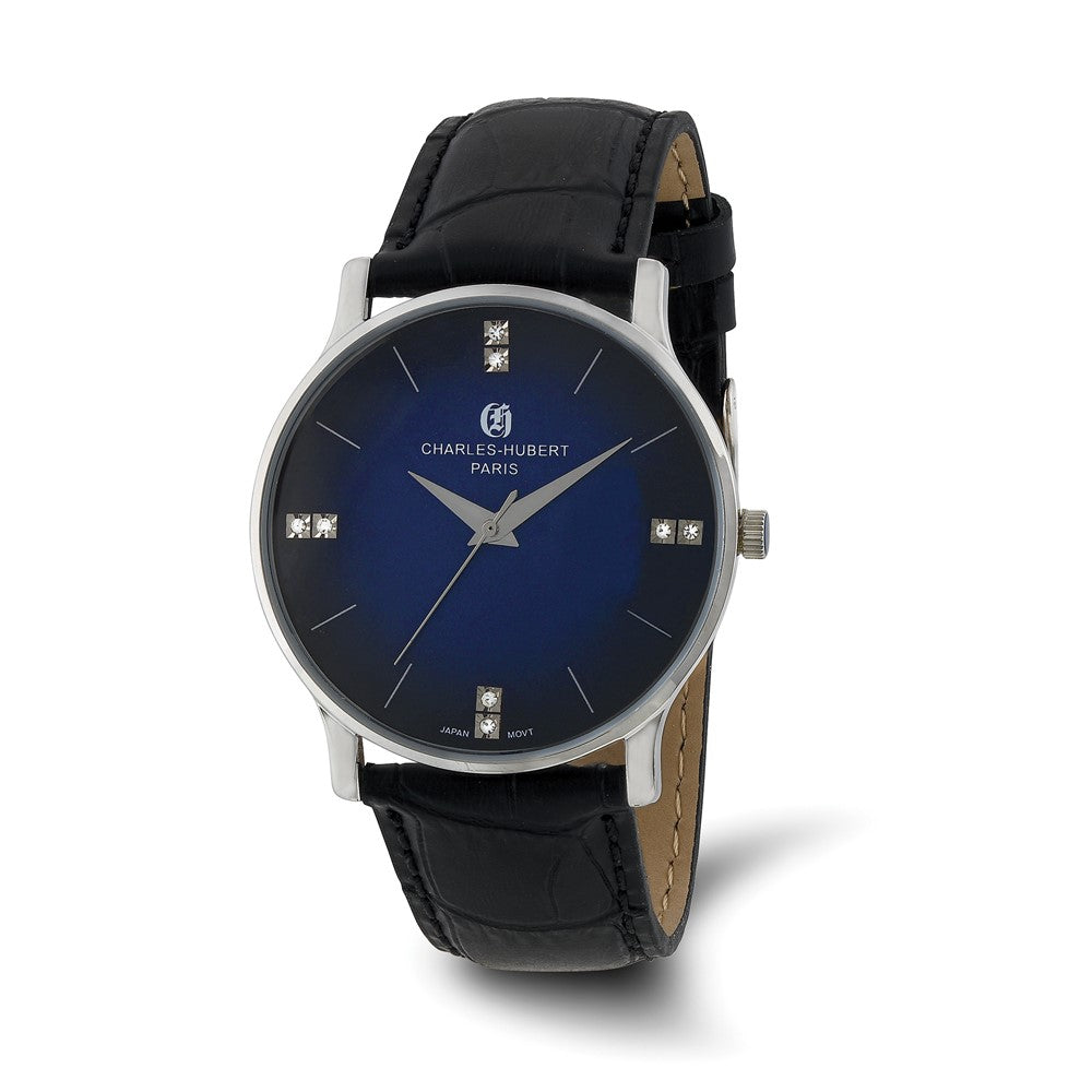 Charles Hubert Mens Stainless Steel Blue Dial Watch