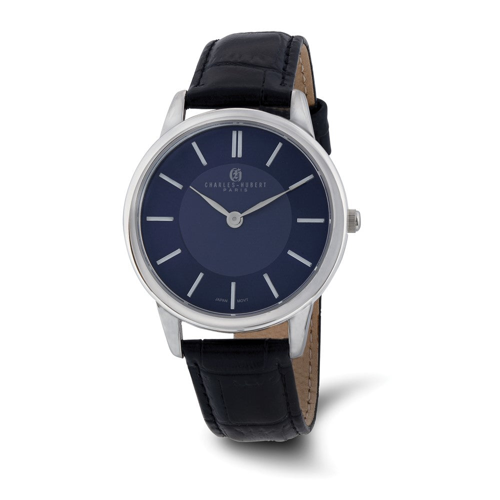 Mens Charles Hubert Stainless Steel Blue Dial Watch