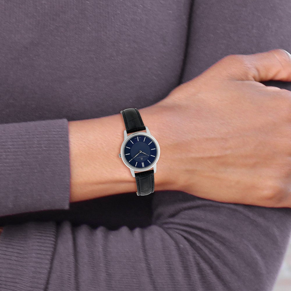 Ladies Charles Hubert Stainless Steel Blue Dial Watch