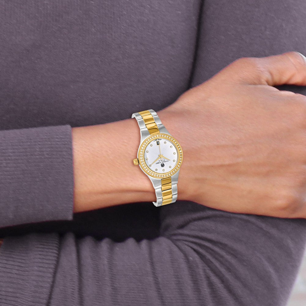 Ladies Charles Hubert Two-tone Stainless Steel Silver Dial Watch