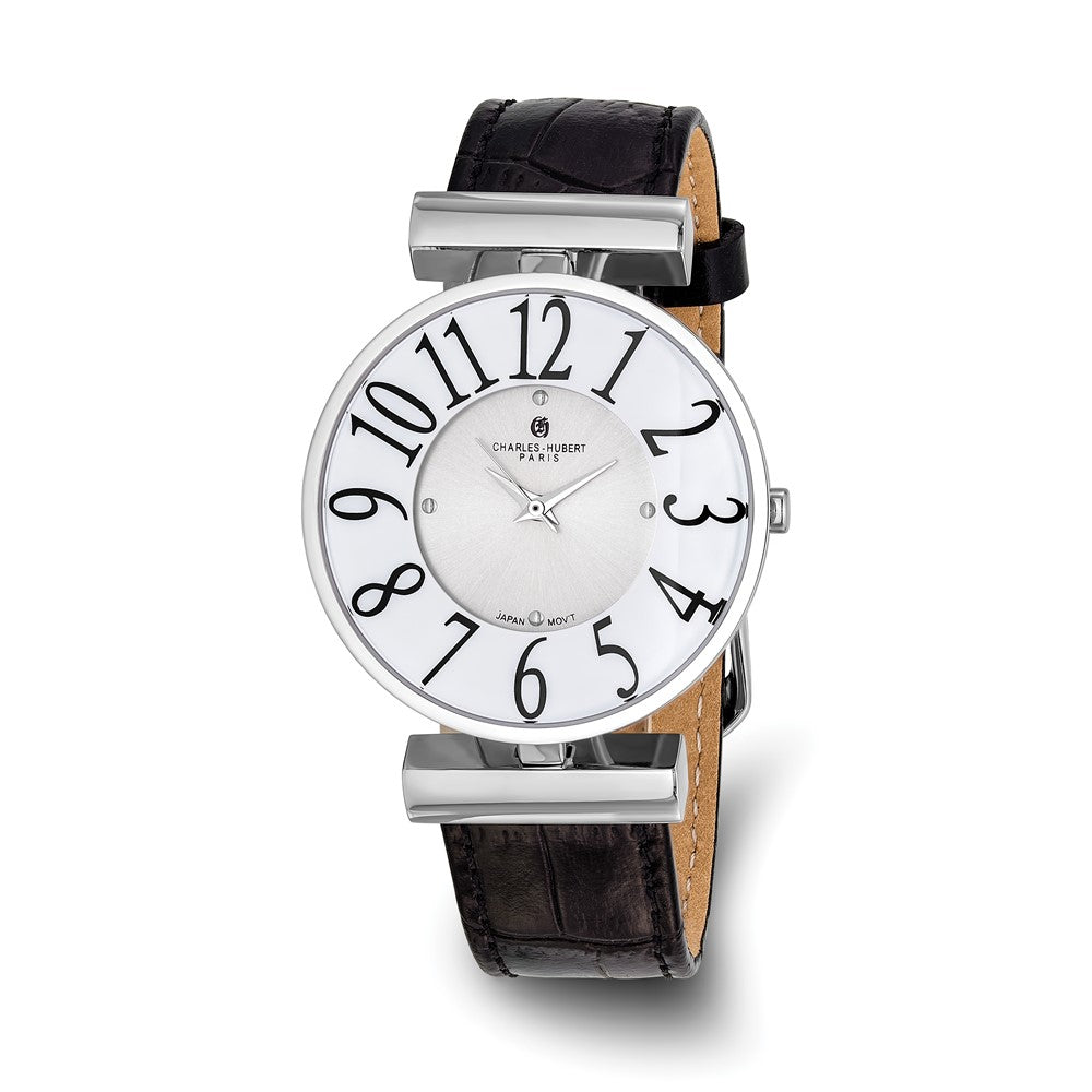 Ladies Charles Hubert Stainless Steel White Dial Watch