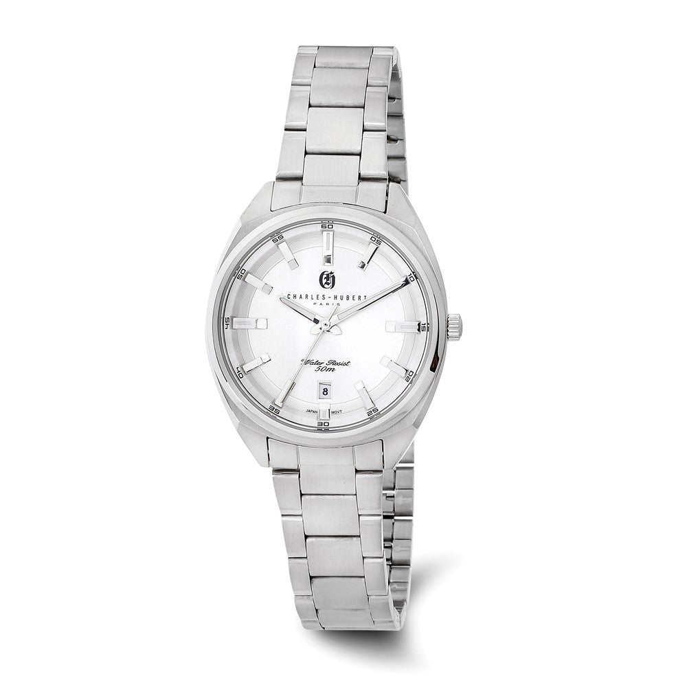 Ladies Charles Hubert Stainless Steel Silver-tone Dial Watch