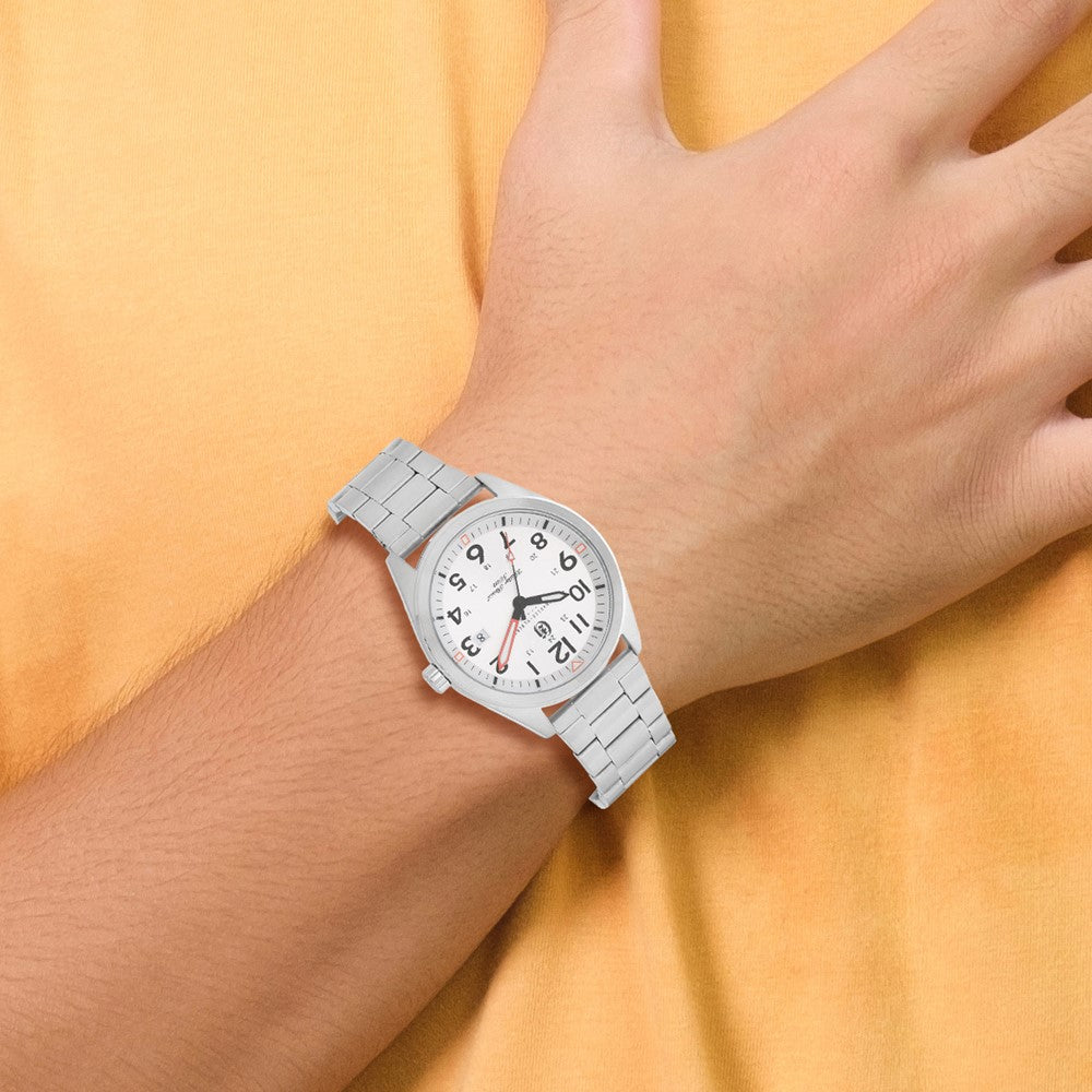 Charles-Hubert Stainless Steel White Dial with Date Watch