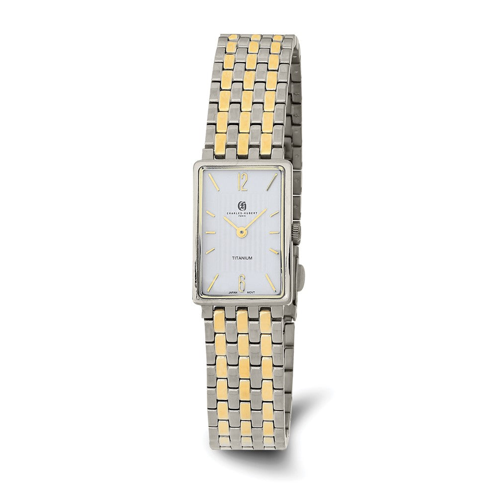 Charles Hubert Two-Tone Titanium White Dial Watch