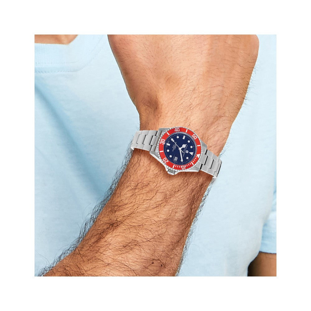 Charles Hubert Stainless Steel Blue Dial Watch