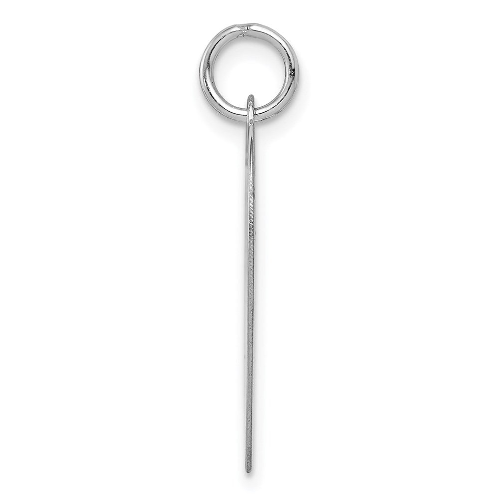 14k White Gold Plain .011 Gauge Engravable Heart Charm