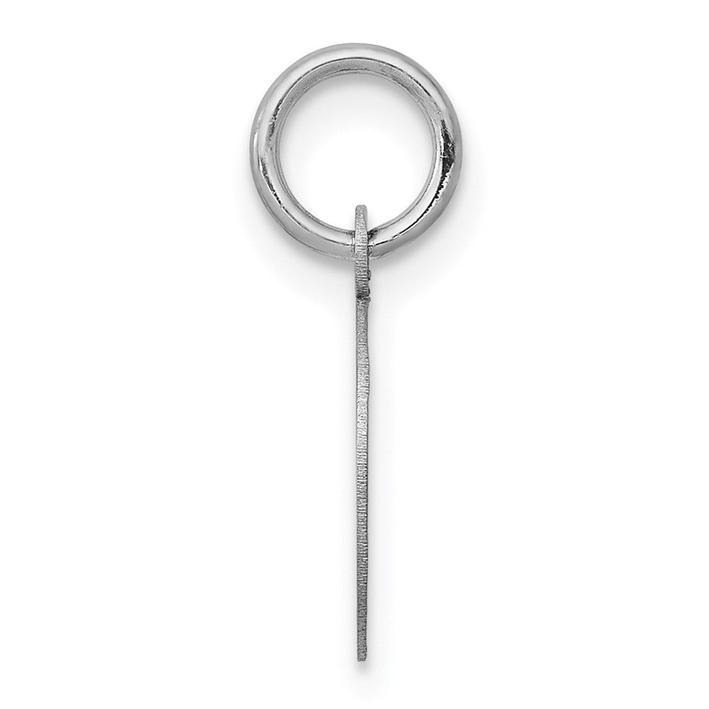 14k White Gold Plain .009 Gauge Round Engravable Disc Charm