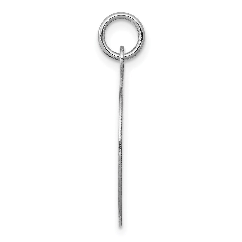 14k White Gold Plain .035 Gauge Round Engravable Disc Charm