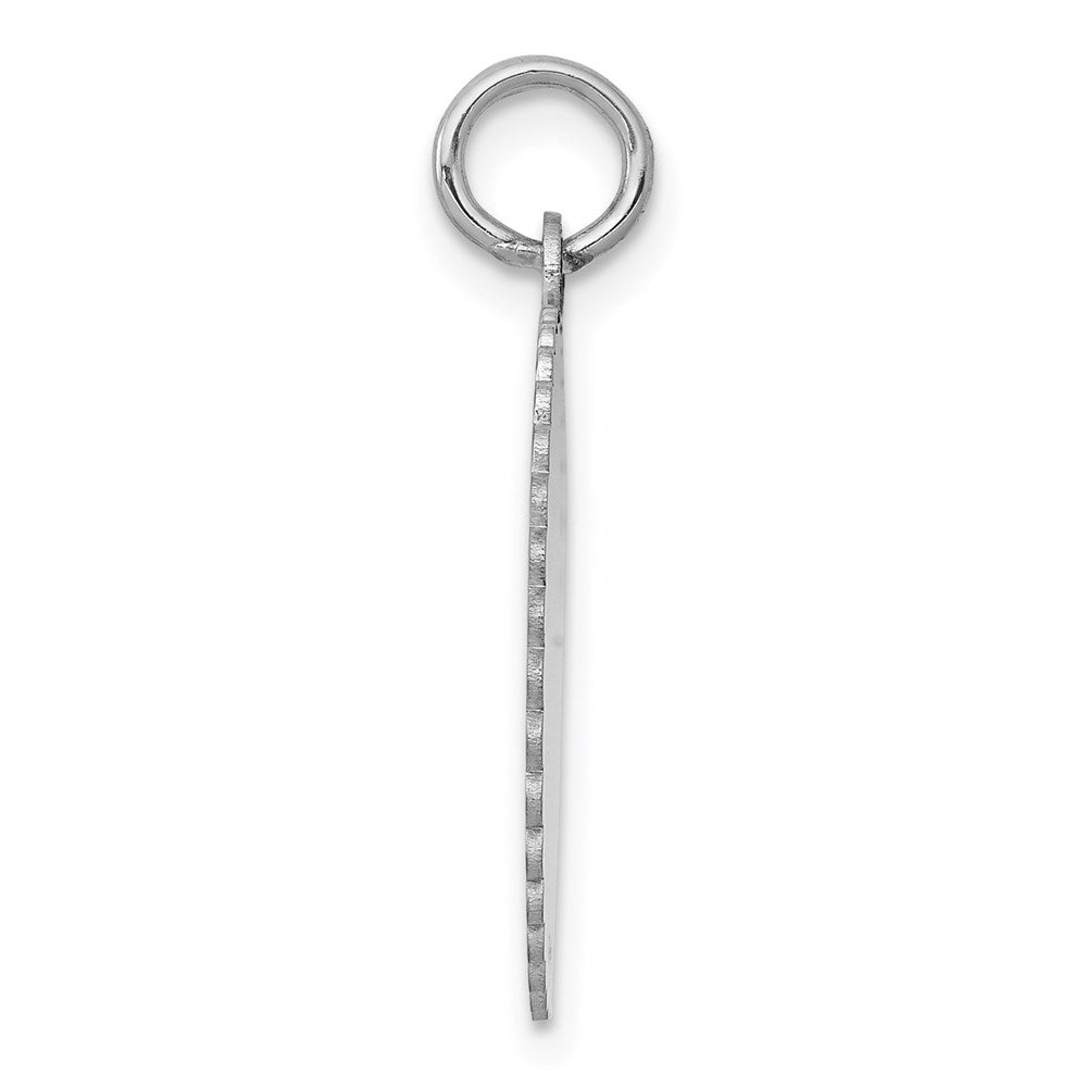 14k White Gold .027 Gauge Engraveable Scalloped Disc Charm