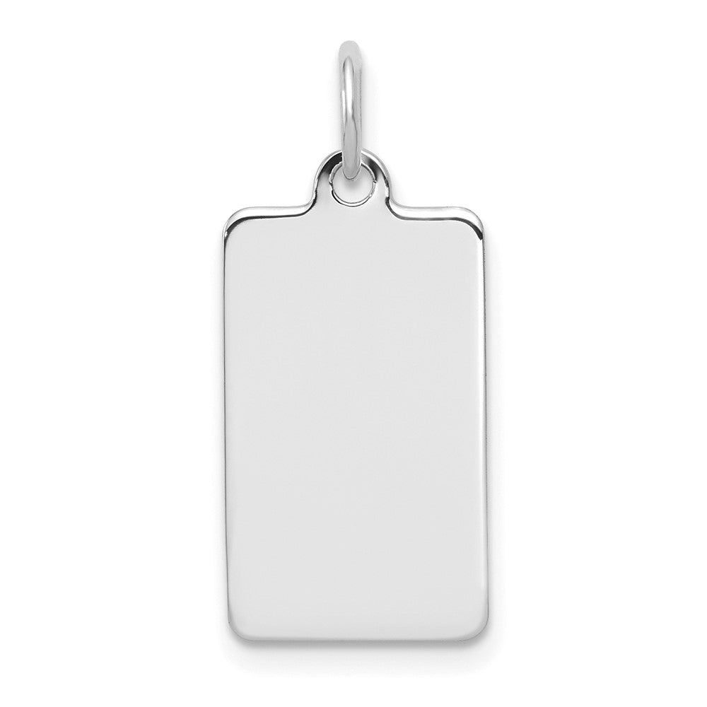 14kw Plain .011 Gauge Rectangular Engravable Disc Charm