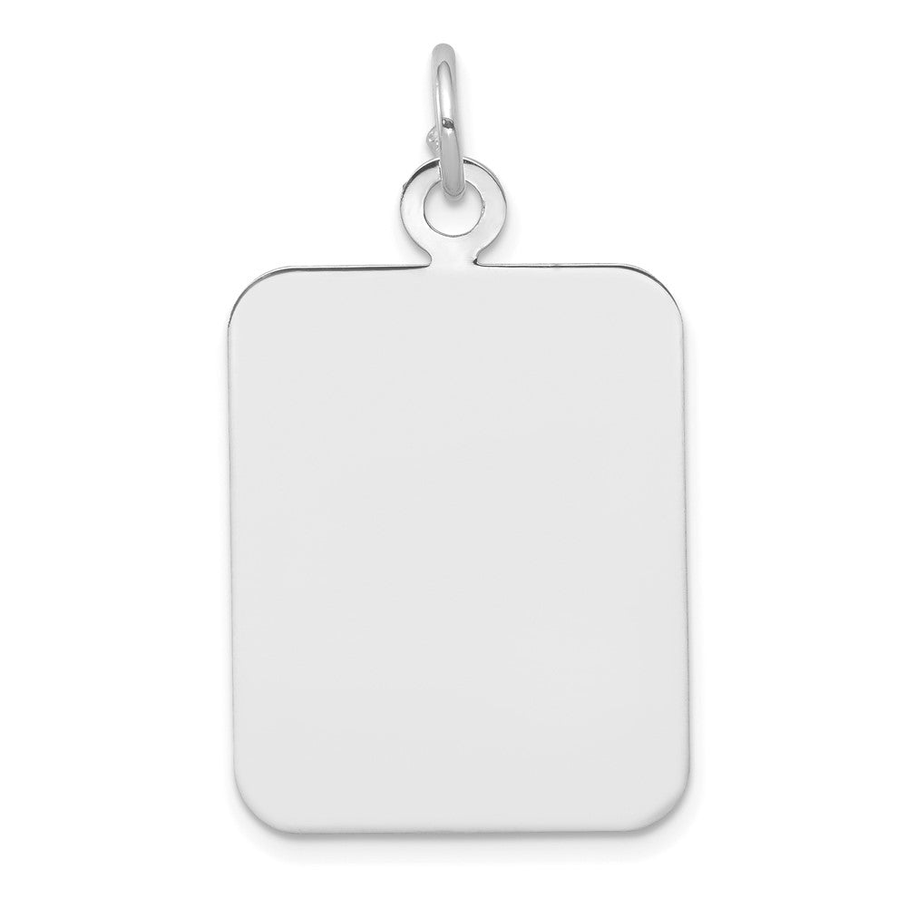 14kw Plain Rectangular .035 Gauge Engravable Disc Charm