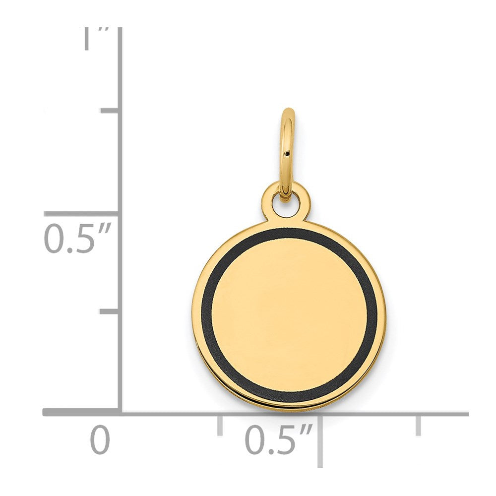 14k White Gold w/Enamel .027 Gauge Circular Engravable Disc