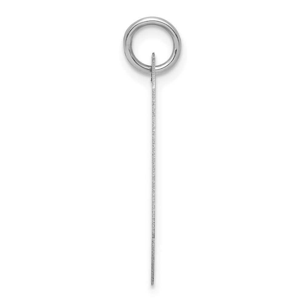 14k White Gold Plain .027 Gauge Engraveable Dog Tag Disc Charm