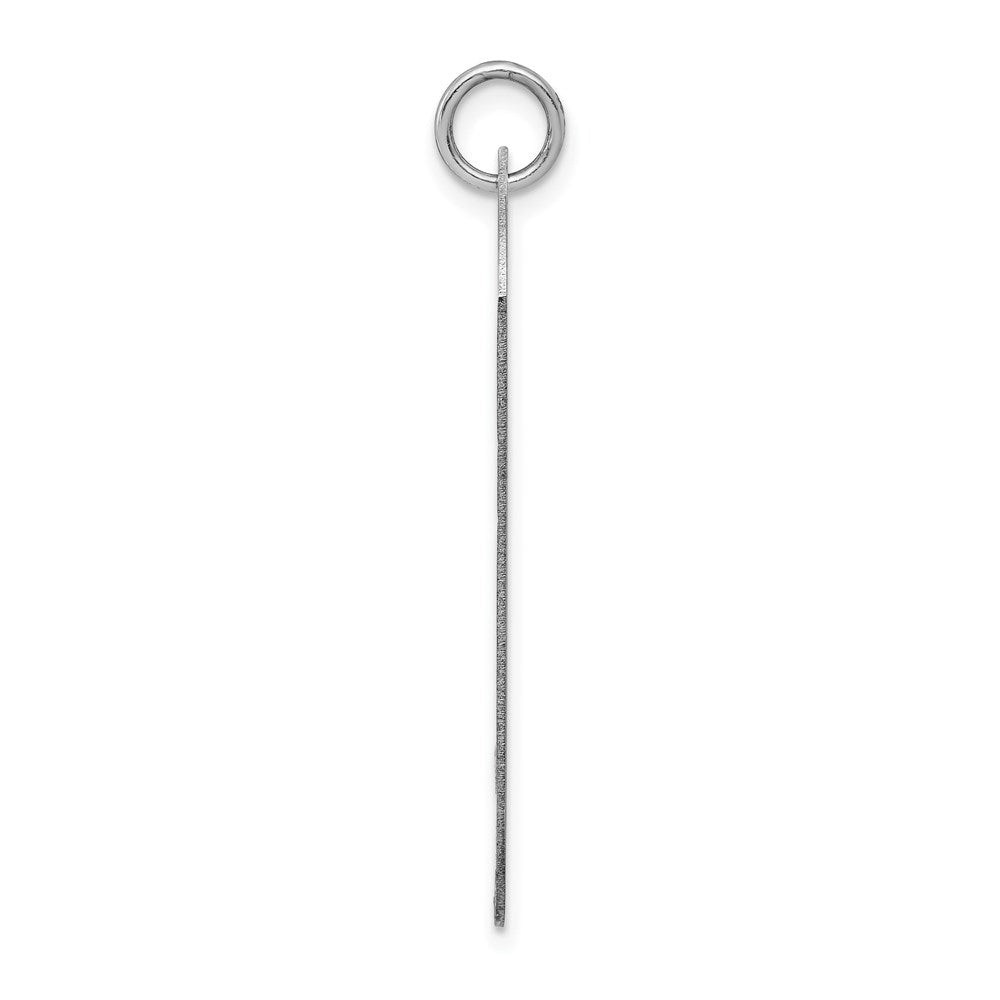 14k White Gold Plain .018 Gauge Engraveable Dog Tag Disc Charm