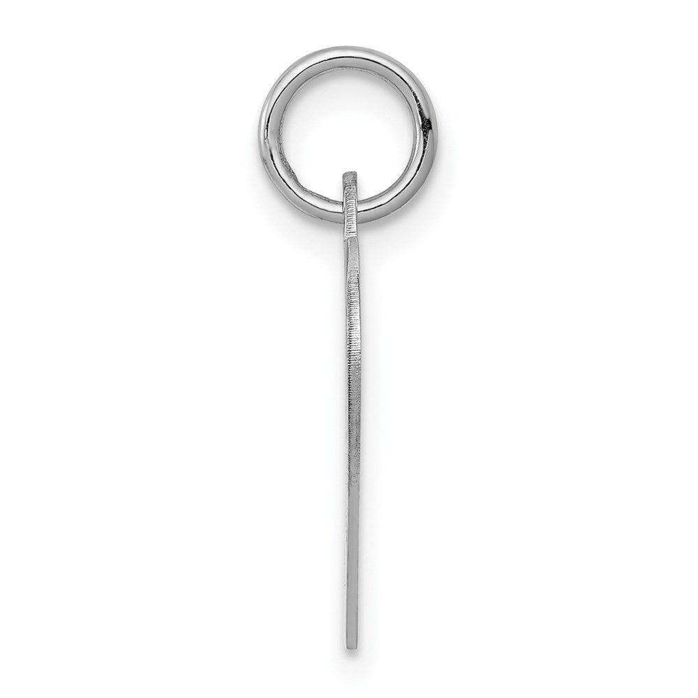 14k White Gold Plain .013 Gauge Engraveable Heart Disc Charm
