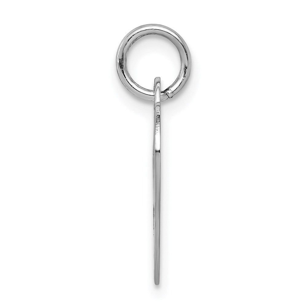 14k White Gold Plain .011 Gauge Engraveable Heart Disc Charm