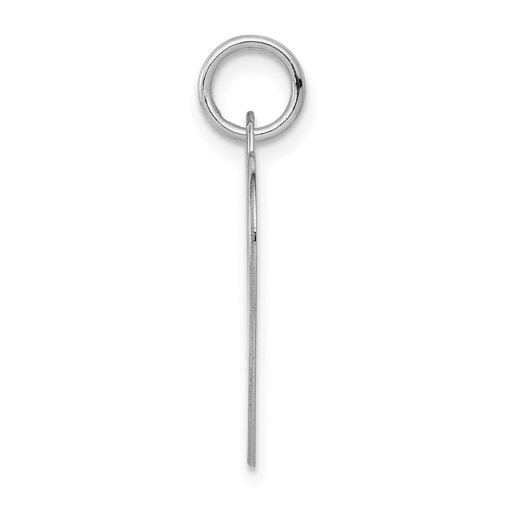 14k White Gold Plain .027 Gauge Engraveable Heart Disc Charm