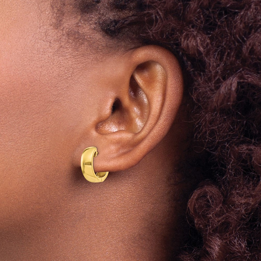 14k Round Hinged Hoop Earrings