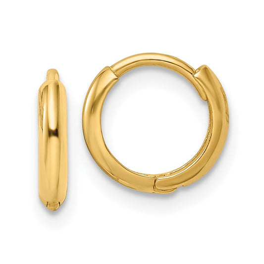 14k Polished Hinged Hoop Earrings