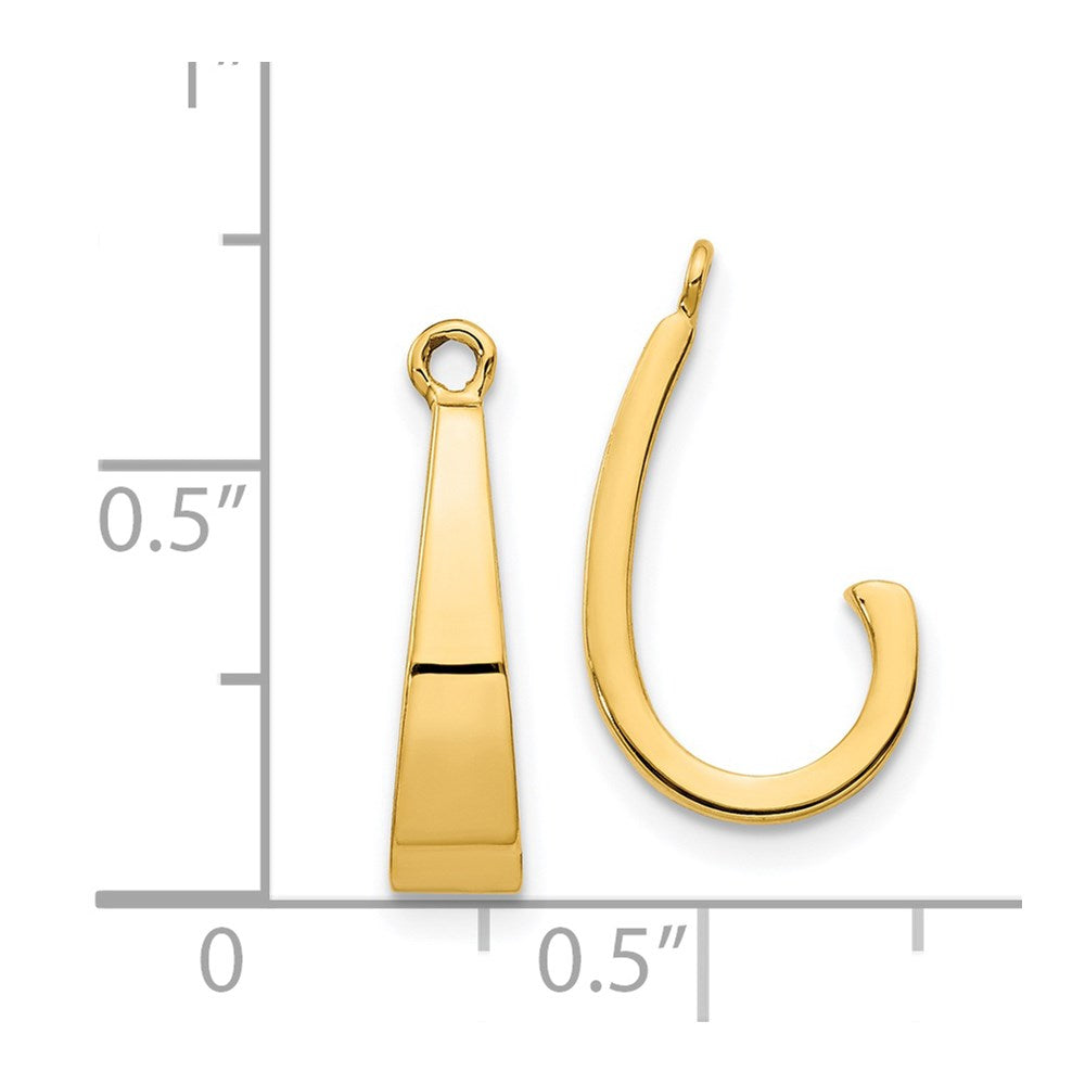 14k Polished J-Hoop Earring Jackets