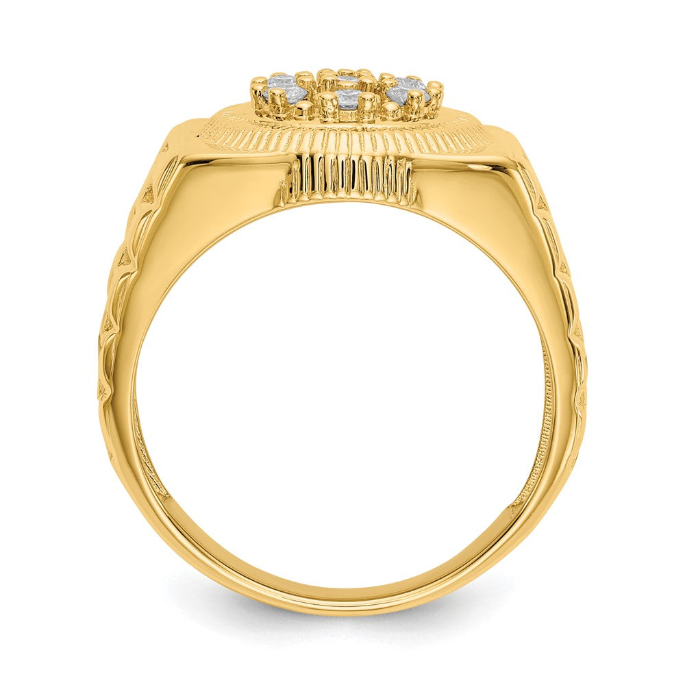 14k A Diamond men's ring