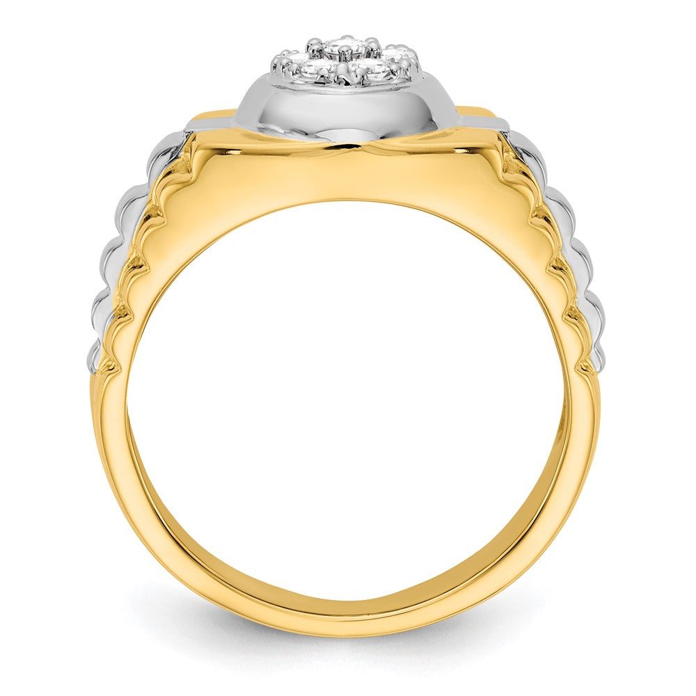 14k Two-tone VS Diamond men's ring