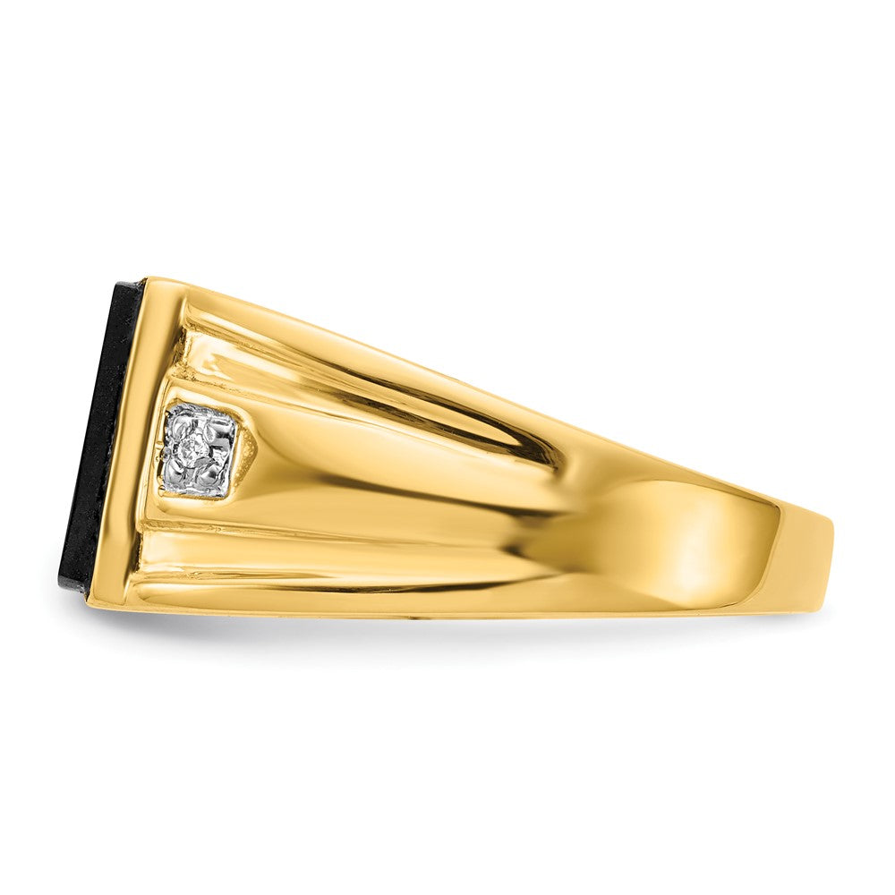 14k A Diamond men's ring