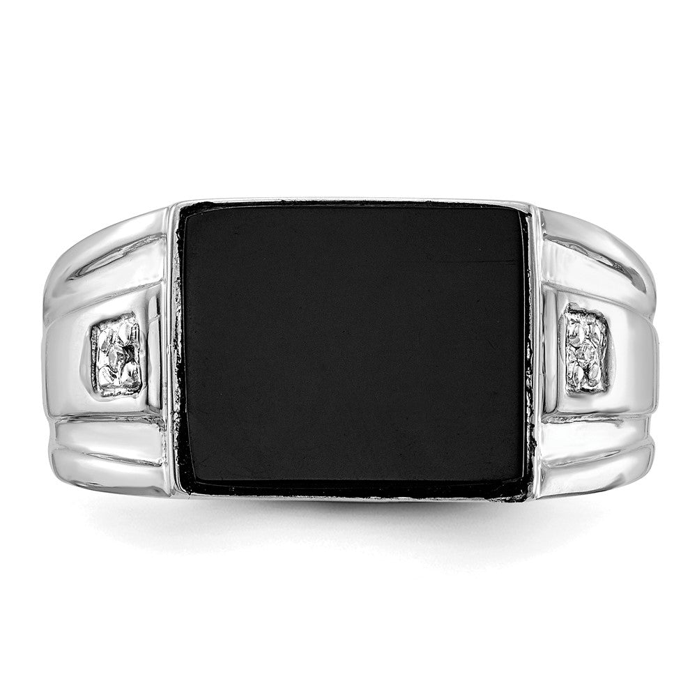 14k White Gold VS Diamond men's ring