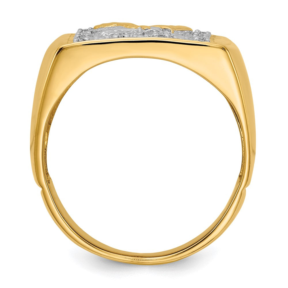 14k A Diamond men's ring
