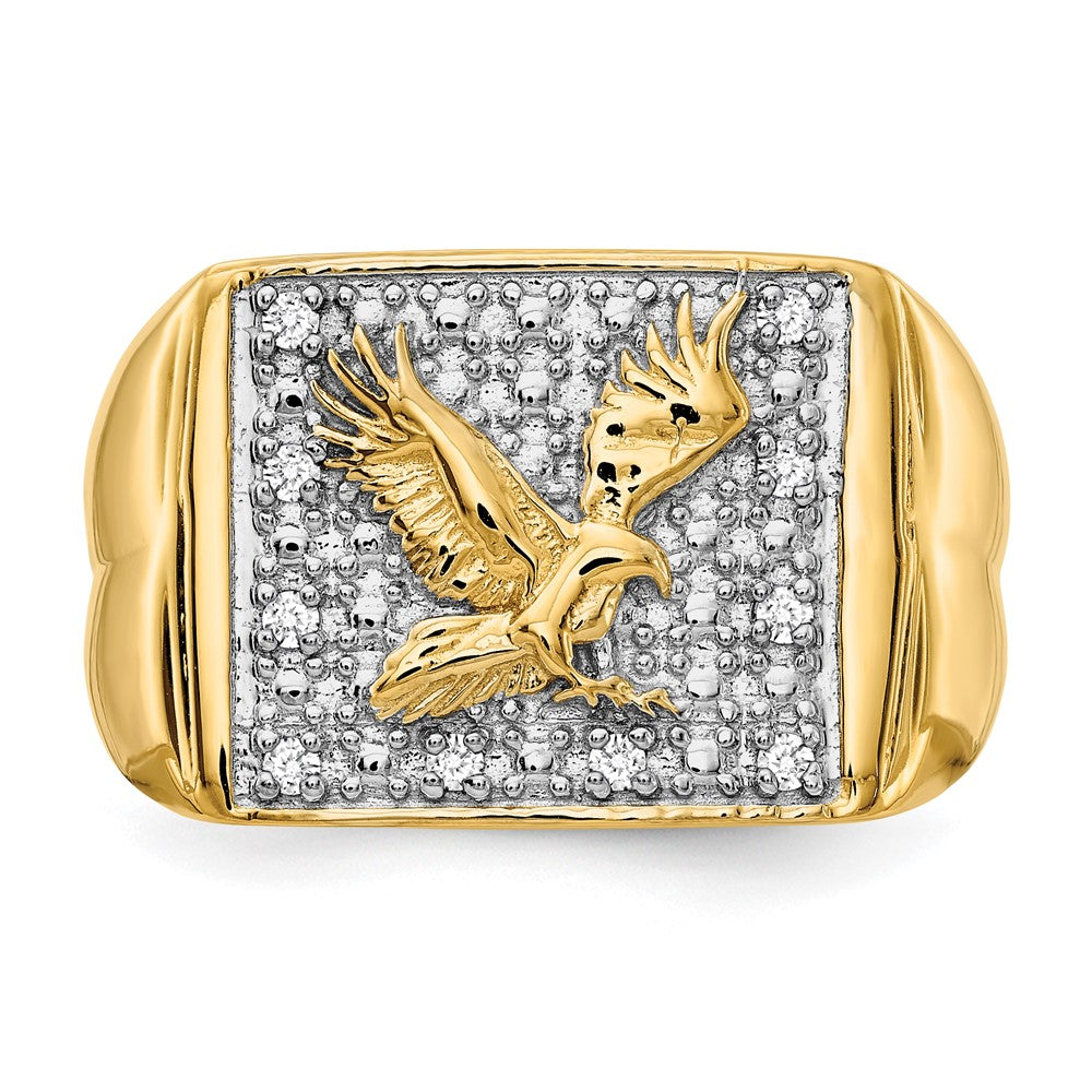 14k A Diamond men's ring