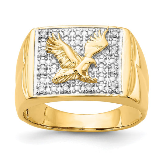 14k A Diamond men's ring