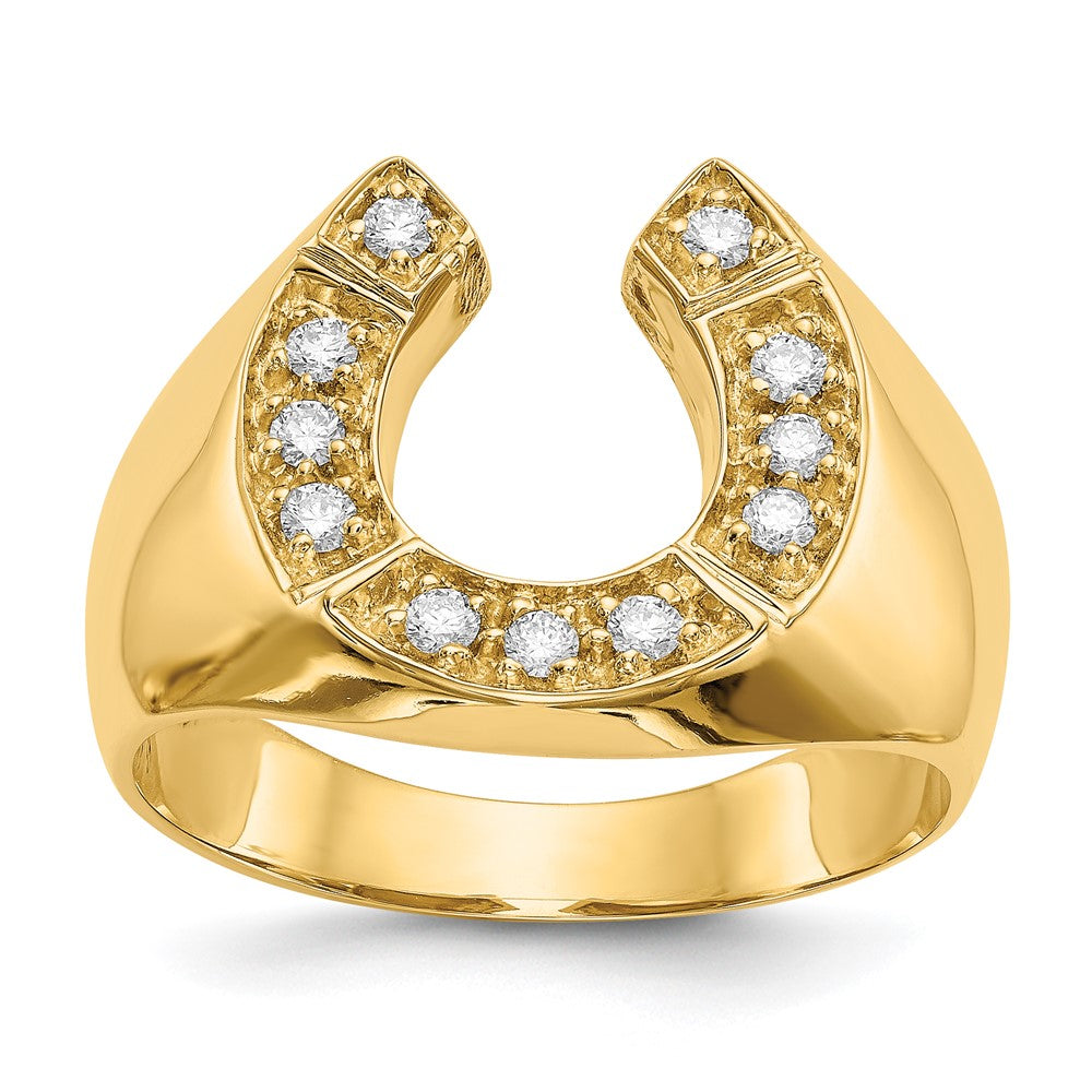 14k AAA Diamond men's ring