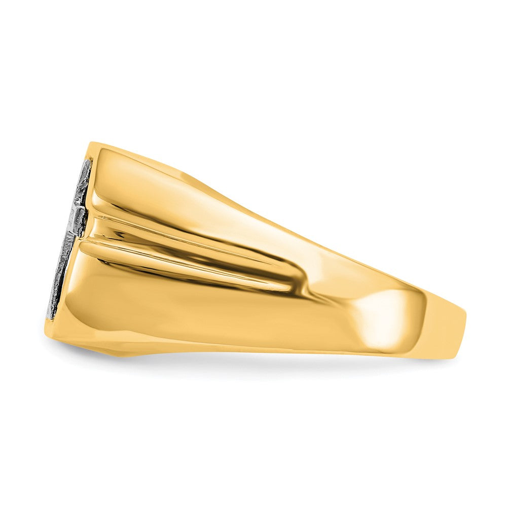 14k AAA Diamond men's ring