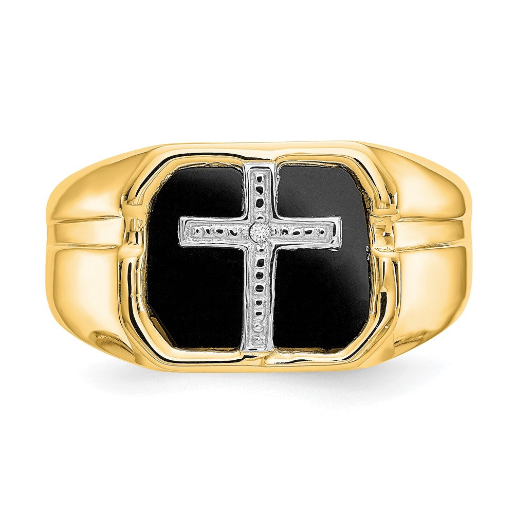 14k A Diamond men's ring