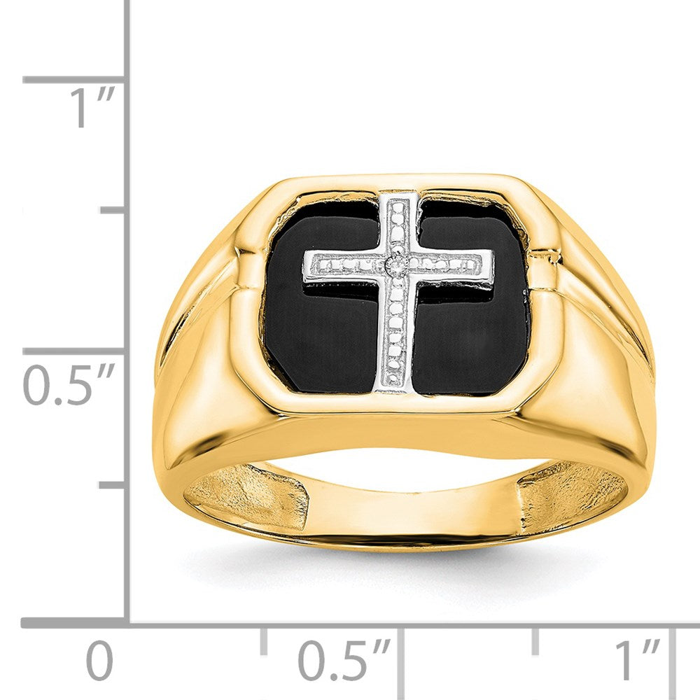 14k AAA Diamond men's ring