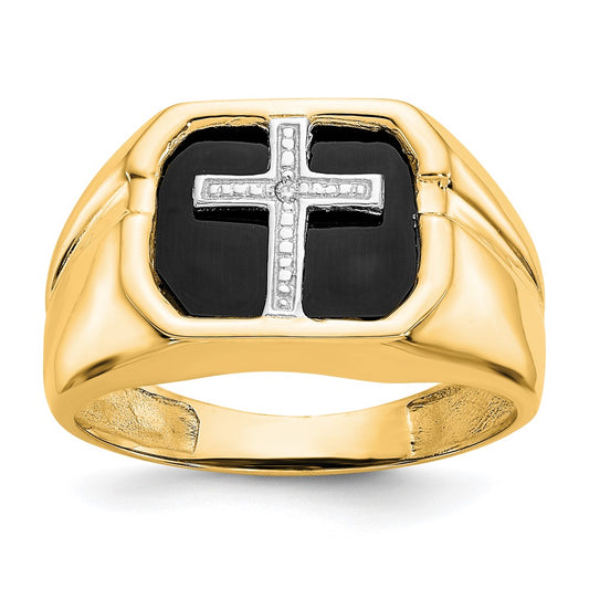 14k AAA Diamond men's ring