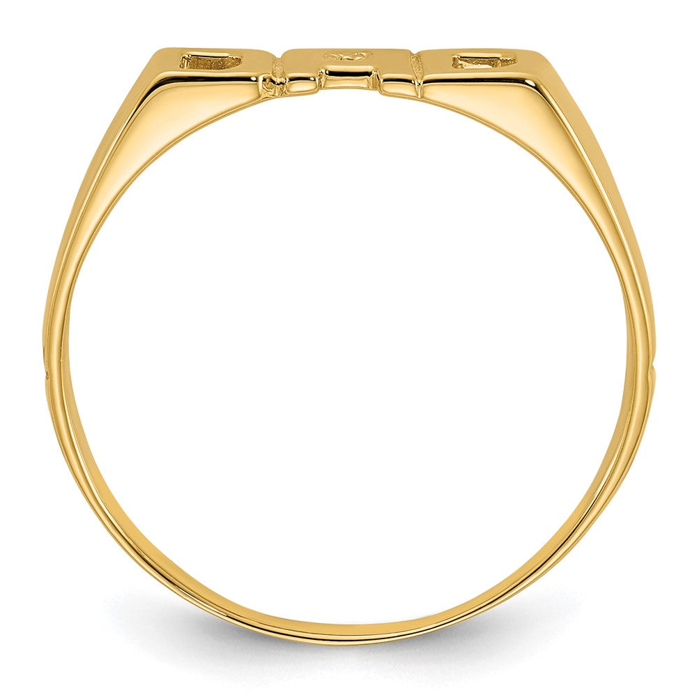 14k A Diamond men's ring