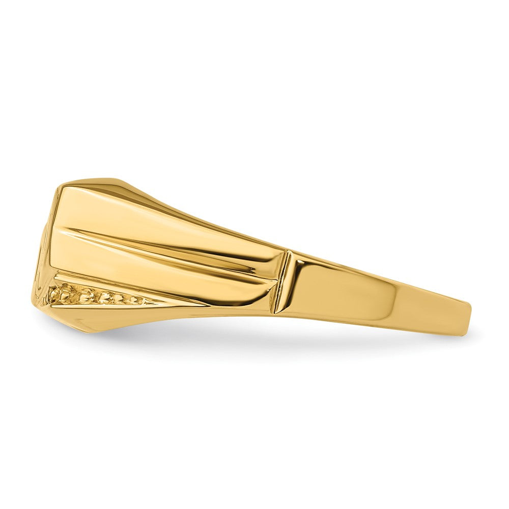 14k AAA Diamond men's ring