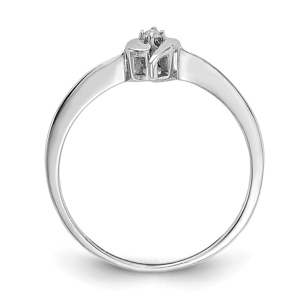 14k White Gold A Diamond ring