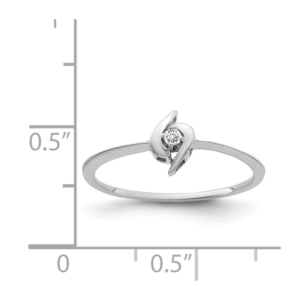 14k White Gold A Diamond ring