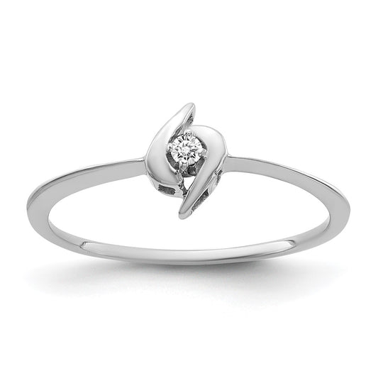 14k White Gold A Diamond ring