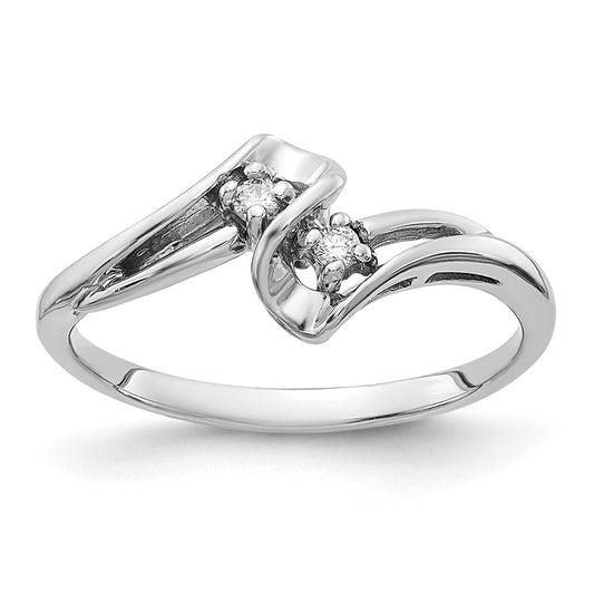 14k White Gold A Diamond ring