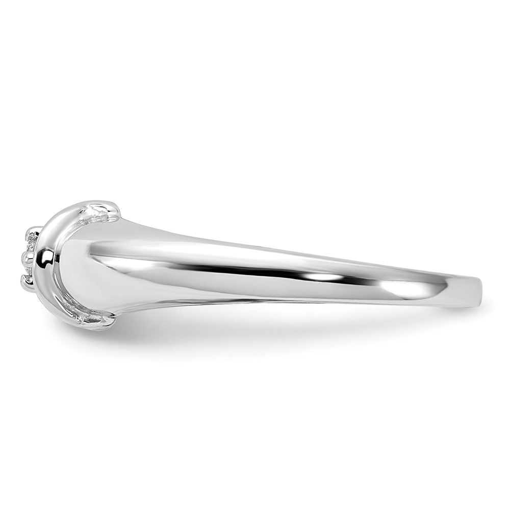 14k White Gold A Diamond ring