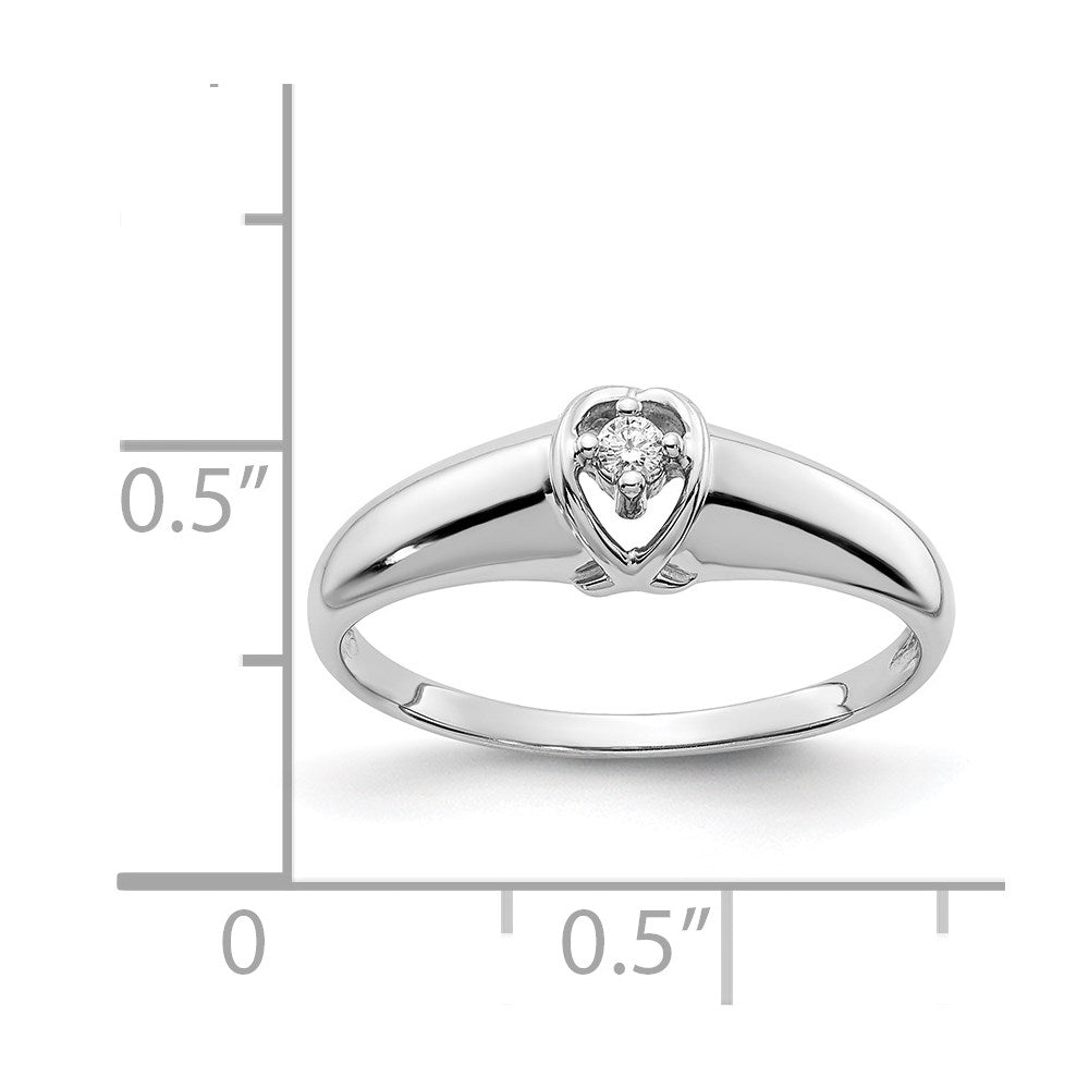 14k White Gold AA Diamond ring
