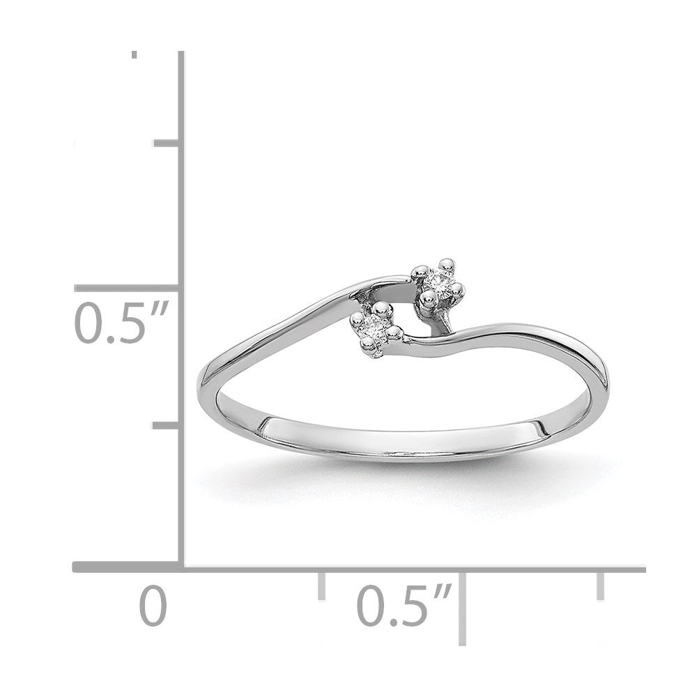 14k White Gold A Diamond ring
