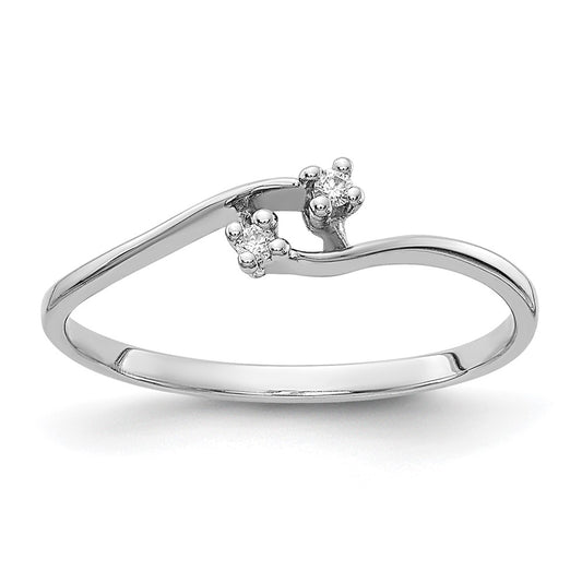 14k White Gold A Diamond ring