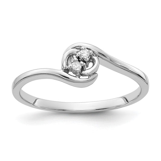 14k White Gold A Diamond ring